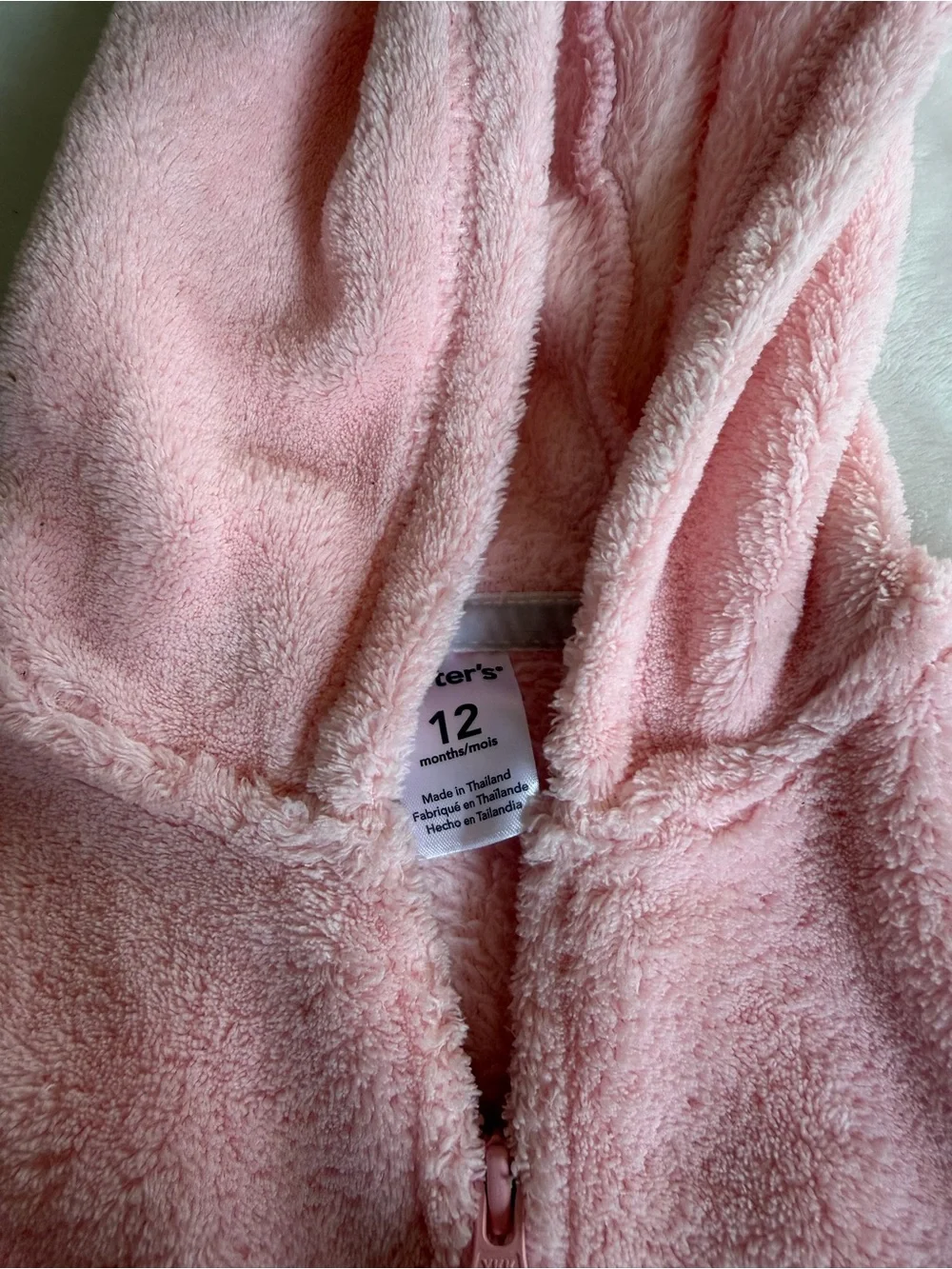 Cozy Pink Hooded Fleece Jacket for baby